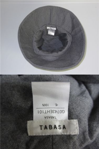 クリックで拡大 TABASA(タバサ) つば深ハット グレー系 - 画像3