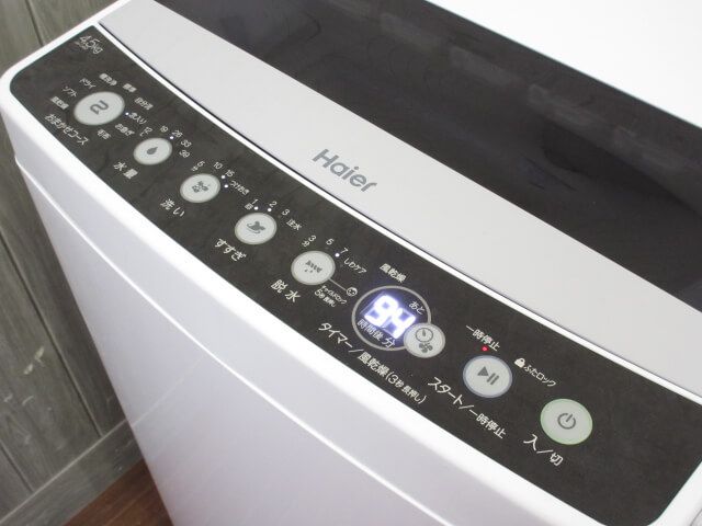 Haier（ハイアール）　洗濯機　4.5kg　ブラック