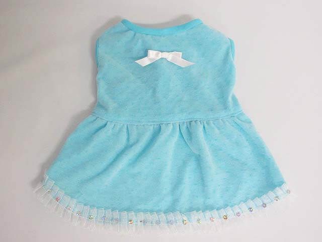 ハンドメイド　わんこの服　Sサイズ　水色　犬服