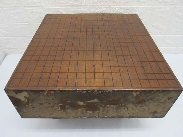 木製　足付き　碁盤　4寸　天然木