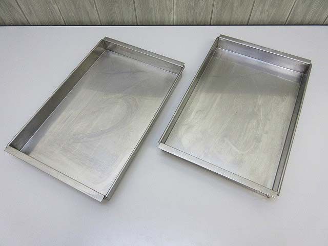 ステン羊かん舟　2個セット　ツバ出　360×240×37mm