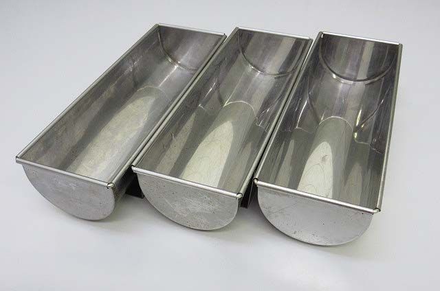 半円　焼型4　3個セット　85×250×60mm　ステンレス