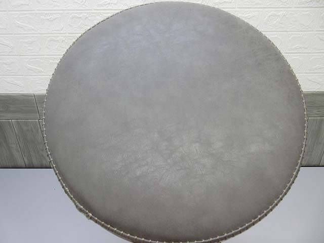 カウンタースツール　昇降式　グレー　レザー調