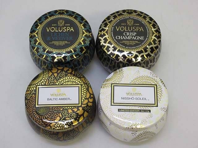 VOLUSPA(ボルスパ)　ティンキャンドルS　4個セット　輸入雑貨