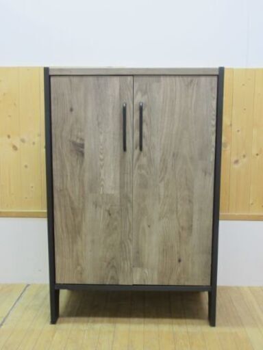 クリックで拡大 キャビネット 木目調 収納家具 幅58cm リビング収納 - 画像2