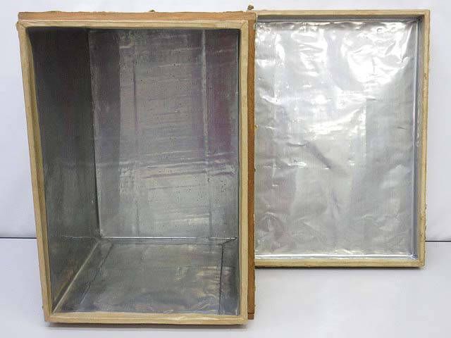 クリックで拡大 茶箱 中型 木箱 収納箱 保存箱 木製 昭和レトロ 望月商店 - 画像2