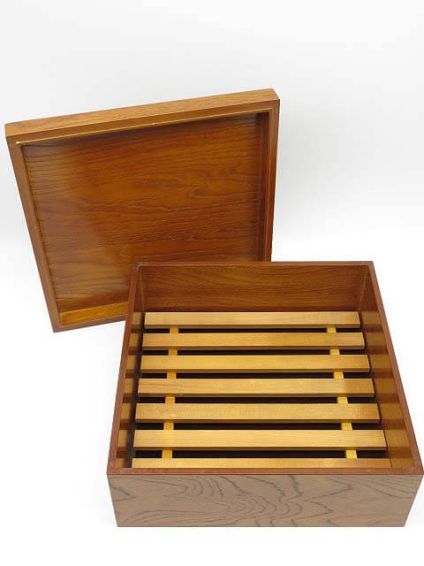 木製　茶櫃　角型　すのこ付き　茶びつ　茶道具