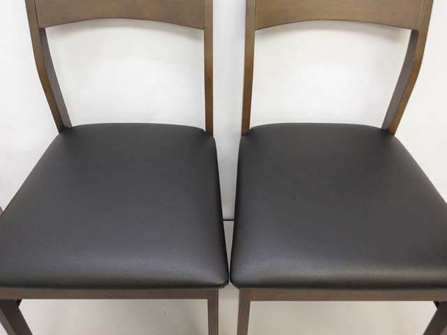 札幌ファニシング　ダイニングチェア　2脚セット　こげ茶×黒