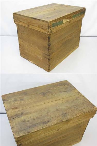茶箱　中型　木箱　収納箱　保存箱　木製　昭和レトロ - 画像3