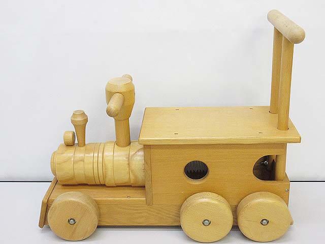 コイデ　汽車ポッポ　天然木　乗用玩具　音が鳴る　手押し車　KOIDE