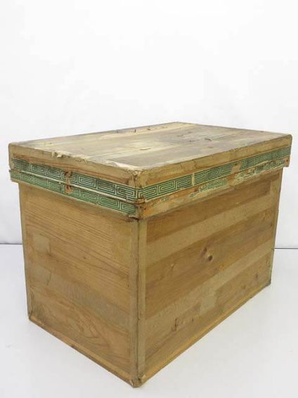 茶箱　大型　木箱　収納箱　保存箱　木製　昭和レトロ