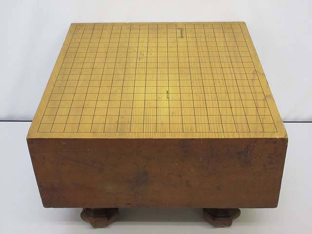 木製　足付き　碁盤　5寸　19路盤　天然木　高さ28cm