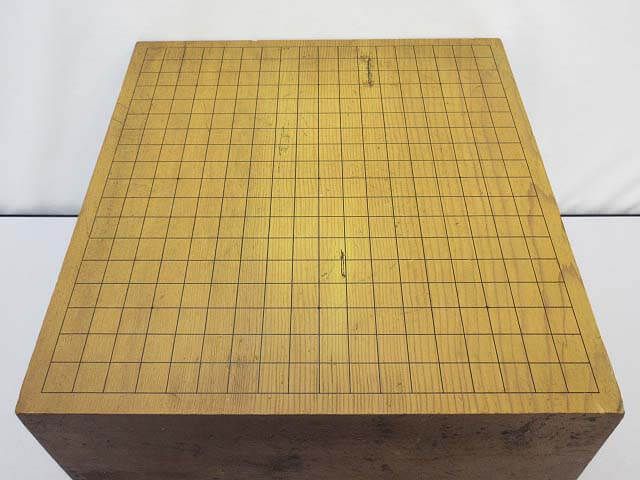 木製　足付き　碁盤　5寸　19路盤　天然木　高さ28cm
