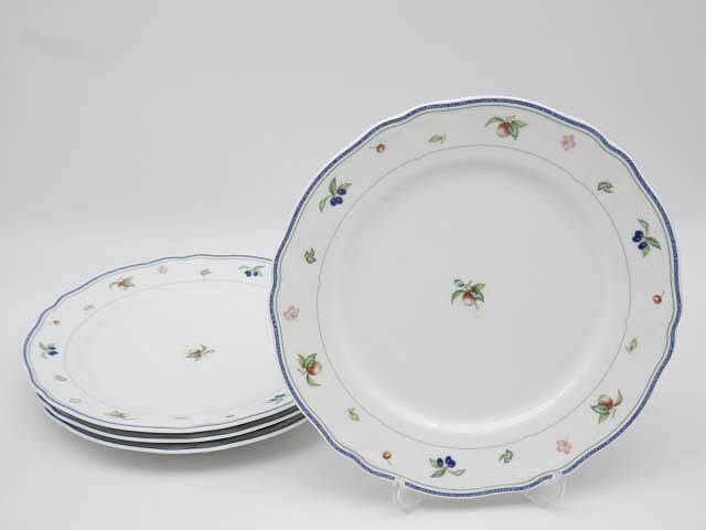 ノリタケ　プレート　24cm　4枚セット　チンツ果物画　Noritake