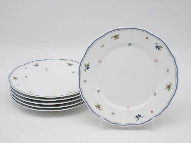 Noritake（ノリタケ）　プレート　18cm　6枚セット　チンツ果物画　平皿