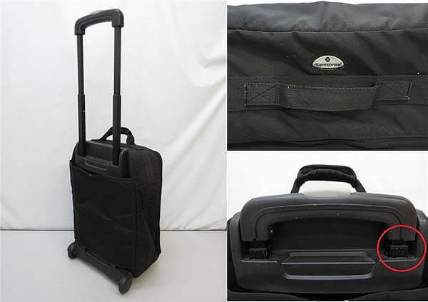 Samsonite（サムソナイト）　ソフトキャリーケース　ブラック　南京錠付き　スーツケース - 画像3