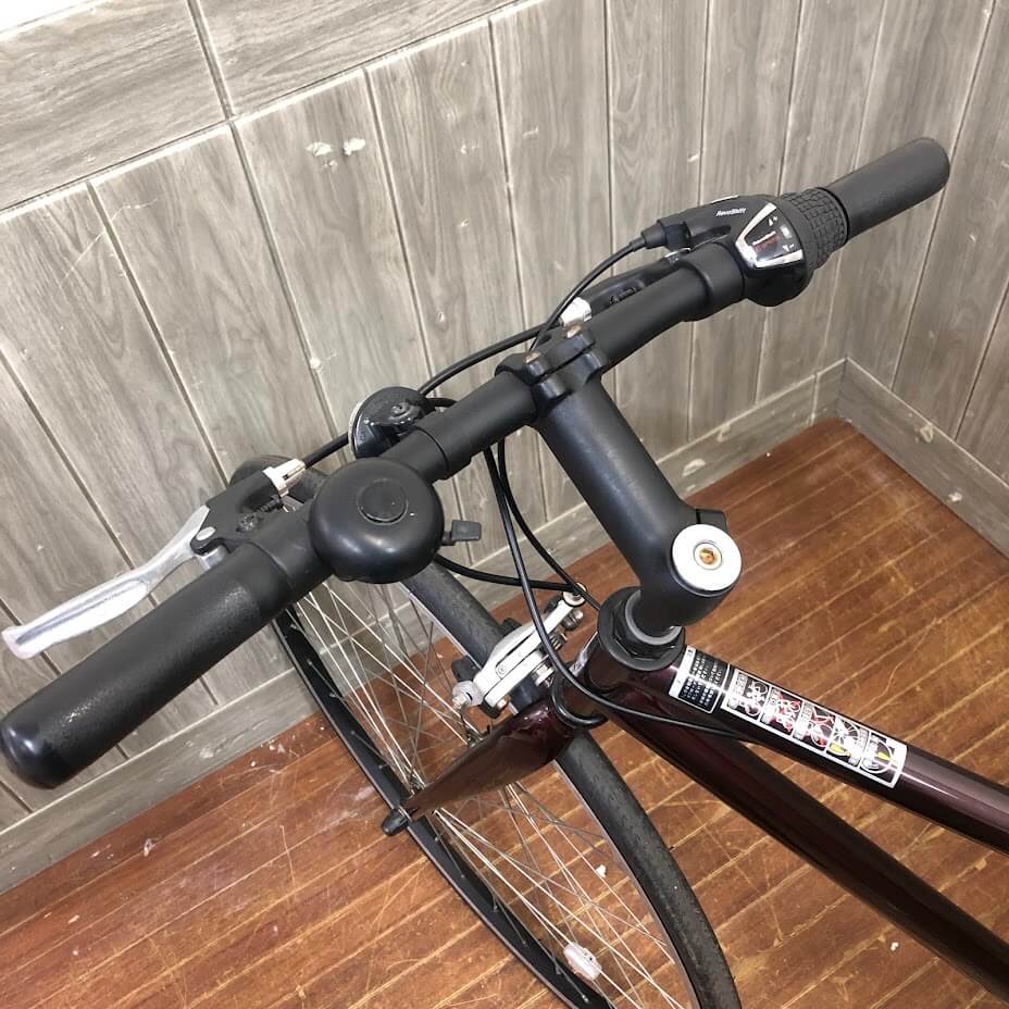クロスバイク 28インチ ブラウン系 自転車 茶 シマノ6段変速 スポーツタイプ