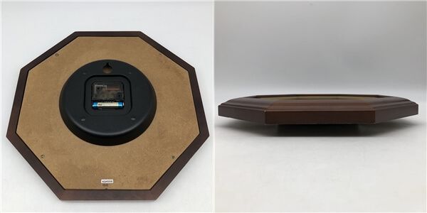  SEIKO(セイコー) アナログ掛時計 KS455B 八角形 ダークブラウン アナログ時計 連続秒針 こげ茶