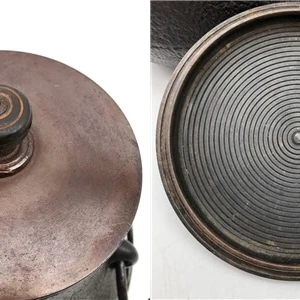 鶴首釜 風炉釜 真鍮蓋付き 茶道具 茶釜 小釜 鉄釜 釜鐶付き 鉄器 細身の釜 釣り釜 金属工芸