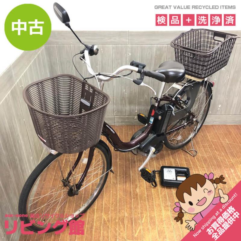 札幌市内・札幌近郊限定 ヤマハ 電動アシスト自転車 24インチ ブラウン系 パスナチュラ X682 YAMAHA PAS Natira 茶 電動自転車 鍵付き