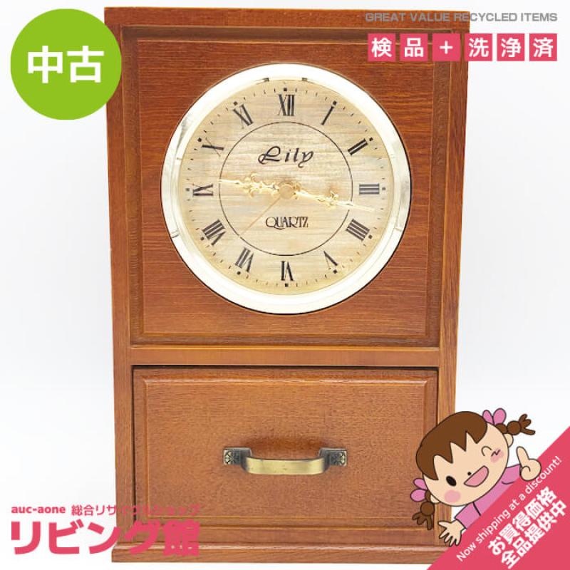 ウッドウェア-KS アナログ置時計 ブラウン WOODWARE-KS 水晶時計 アナログ ステップ秒針 茶色 クォーツ レトロ アンティーク