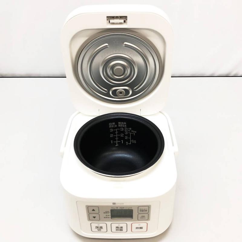 クリックで拡大 炊飯器 3合炊き ホワイト マイコン炊飯ジャー 白 炊き込み - 画像3