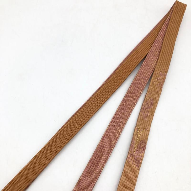 帯締 平組 3本セット 赤系 房付き 金糸 正絹含む 平打ち 和装小物 帯じめ - 画像4