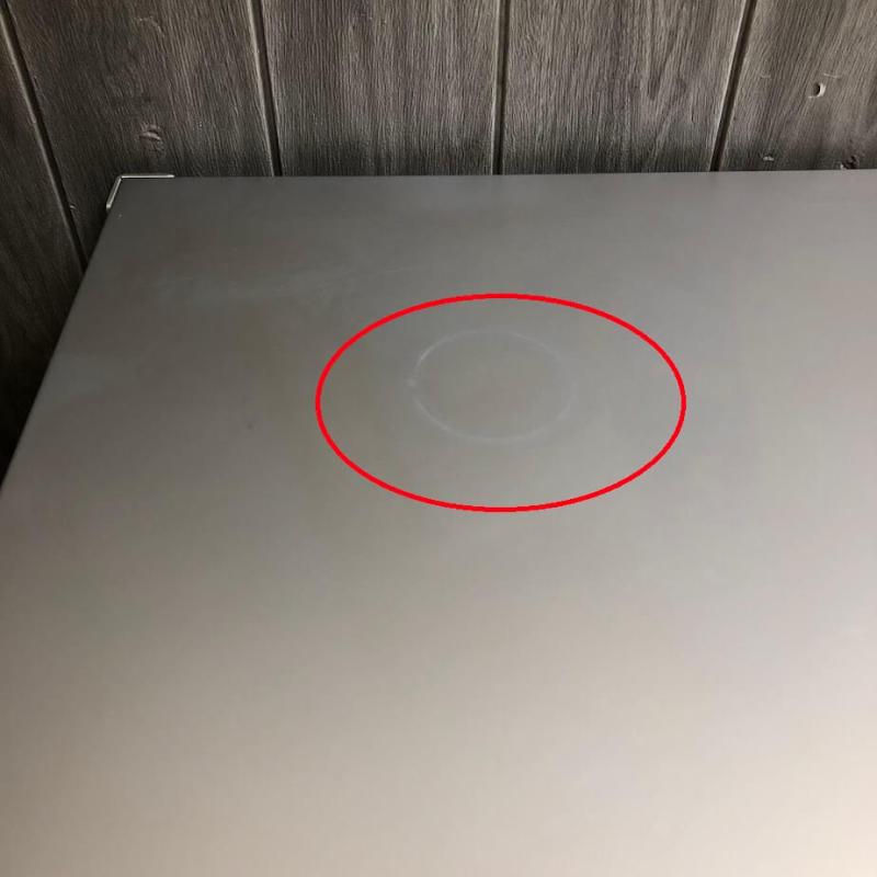 クリックで拡大 無印良品 アルマイト ローテーブル 76×44cm MUJI アルミ製 コーヒーテーブル 長方形 キャスター付き サイドテーブル - 画像4
