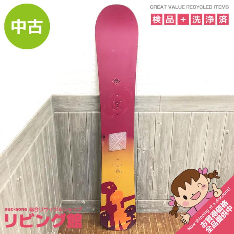 バートン スノーボード 板のみ 148cm 赤系 BURTON E deck WOOD CORE スノボ ボード オレンジ