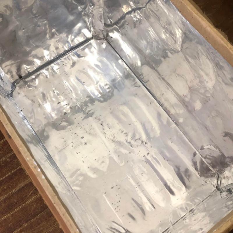 クリックで拡大 茶箱 大型 木箱 木製 収納箱 若林商店 昭和レトロ 衣装ケース 蓋付き 収納ボックス 収納 保管箱 - 画像3