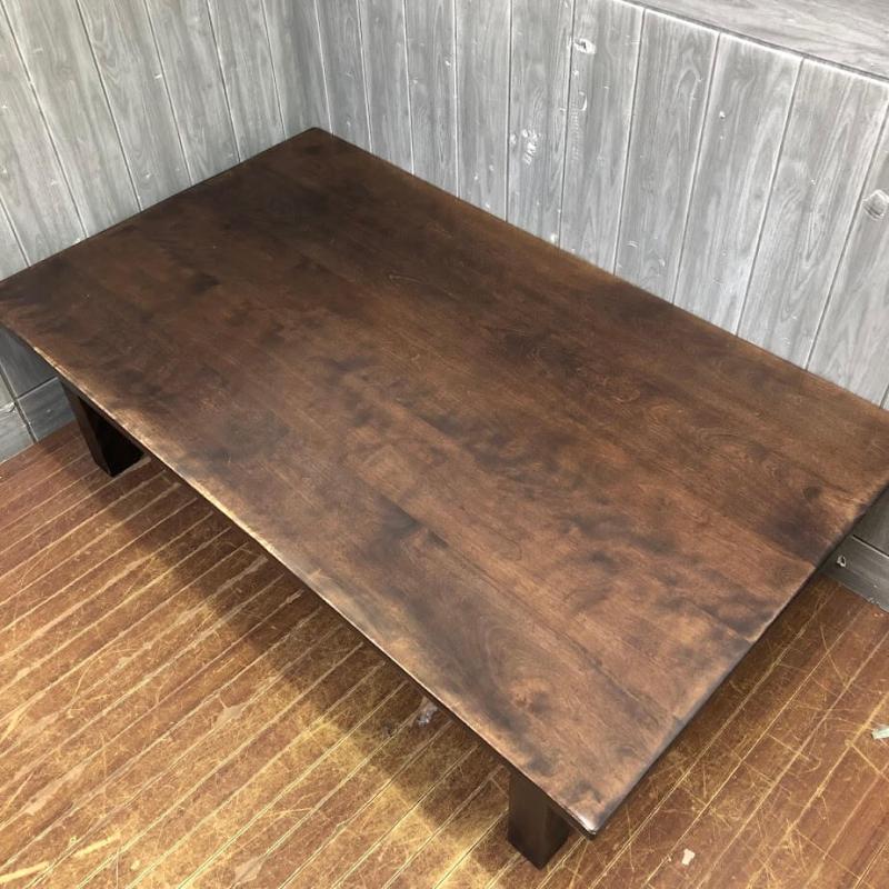 クリックで拡大 華詩夢 座卓 ダークブラウン 130×75cm 引出付き 引出3杯 木製 ローテーブル 長方形 - 画像2