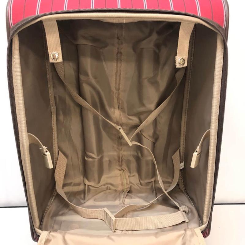 キャリーケース ソフトタイプ 赤系 4輪 ソフトキャリー ジッパー式 小型 レッド スーツケース トラベル 旅行 出張 鞄 かばん バッグ - 画像4