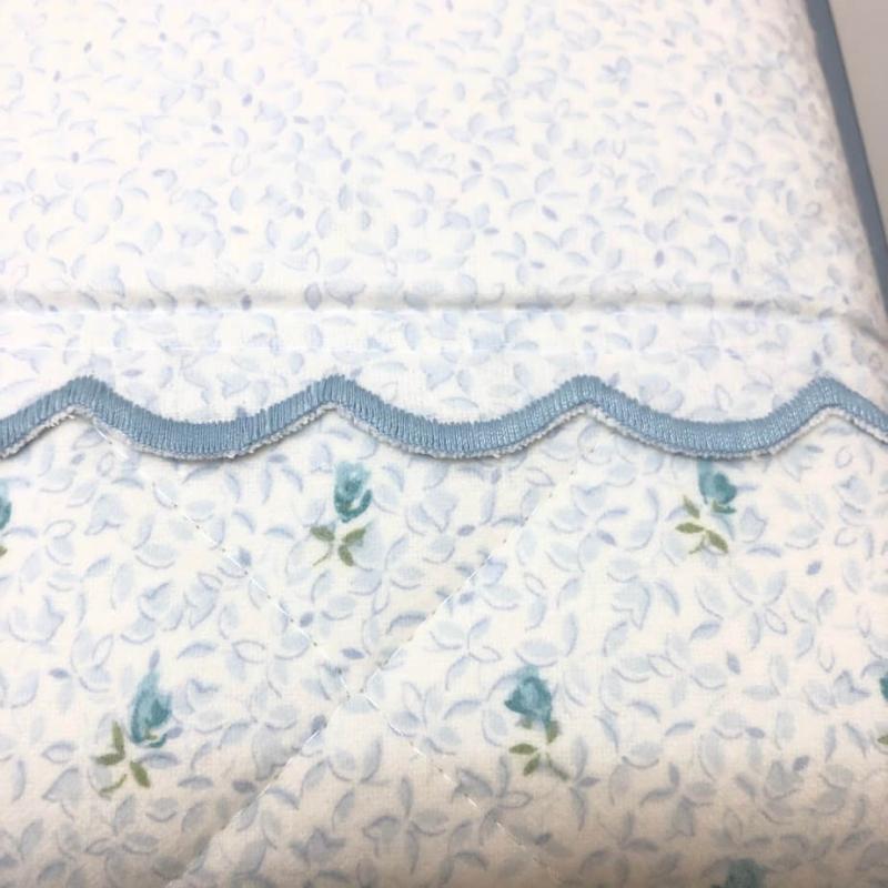 ロフテー ウォームケット シングル ブルー系 肌掛ふとん 140×200cm 軽量 掛け布団 青系 小花柄 薄手
