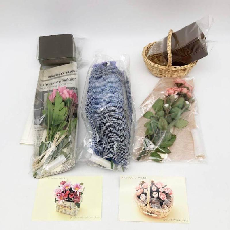 フェリシモ フラワーマーケットの会 アレンジキット 3個セット FELISSIMO 手作りキット ハンドメイド 造花