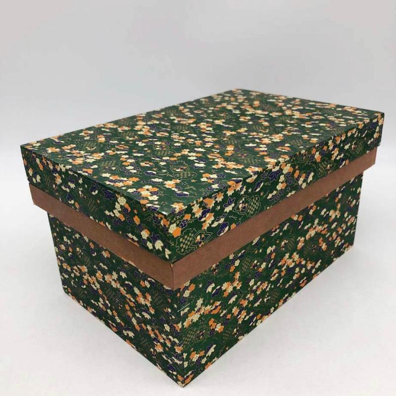 ミニ茶箱 3個セット 昭和 レトロ 和小物 小型 紙張 お茶箱 蓋付 収納箱 木製 小物入れ 卓上サイズ