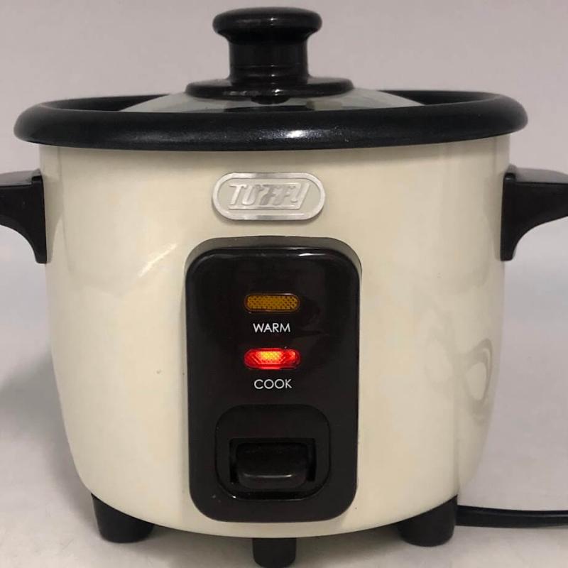 Toffy ミニライスクッカー K-RC1 アッシュホワイト 1.5合 トフィー レトロ風家電 白 ミニ炊飯器