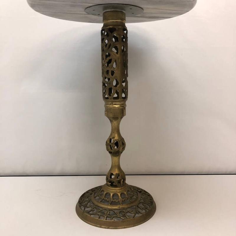 大理石 ミニテーブル 天板33cm ホワイト×ゴールド 金属脚 真鍮風 天然石 白 マーブル 花台 飾り台 フラワースタンド サイドテーブル