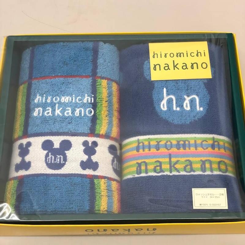 タオルまとめ売り 4枚 箱無し フェイスタオル ウォッシュタオル hiromichi nakano ブルー ディズニー ミッキー 青
