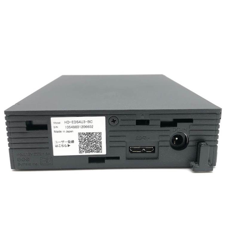 バッファロー 外付ハードディスク 4TB HD-EDS4U3-BC ブラック BUFFALO 外付けHDD 黒 据え置き型 コンパクト テレビ パソコン
