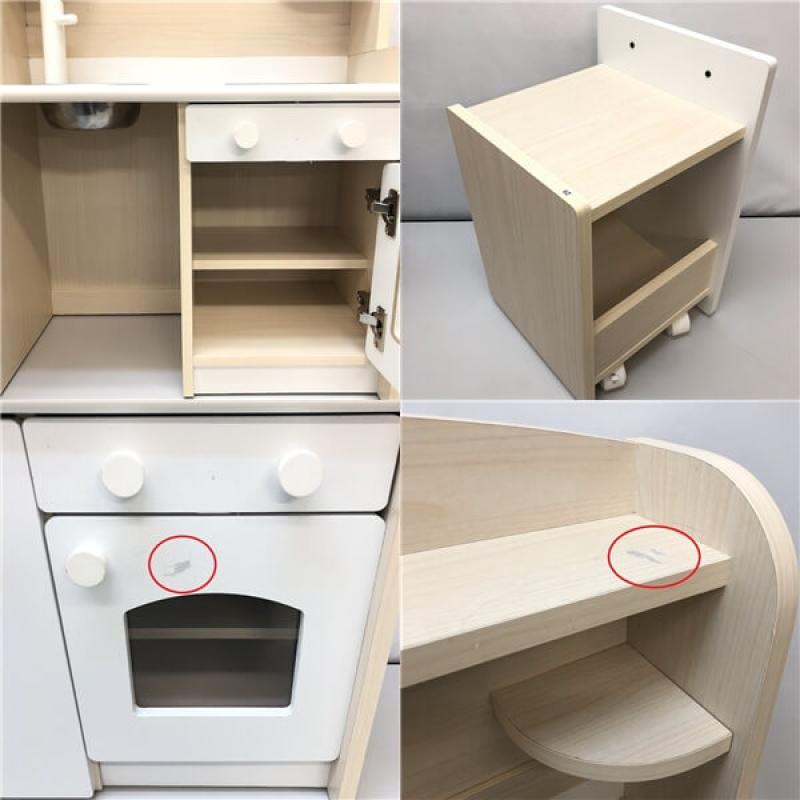 おままごとキッチン ホワイト 木製 クッキングトイ 白 ワゴン付 ままごと ごっこ遊び 知育玩具