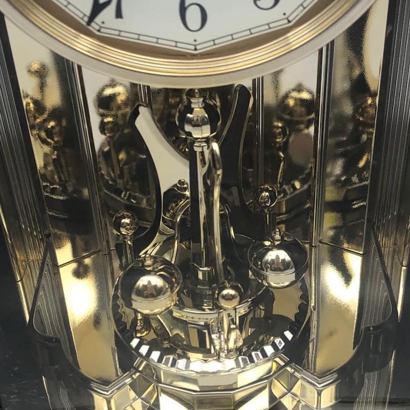 セイコー 置時計 BZ314G ゴールド 高さ30cm SEIKO アナログ時計 回転飾り ステップ秒針 金