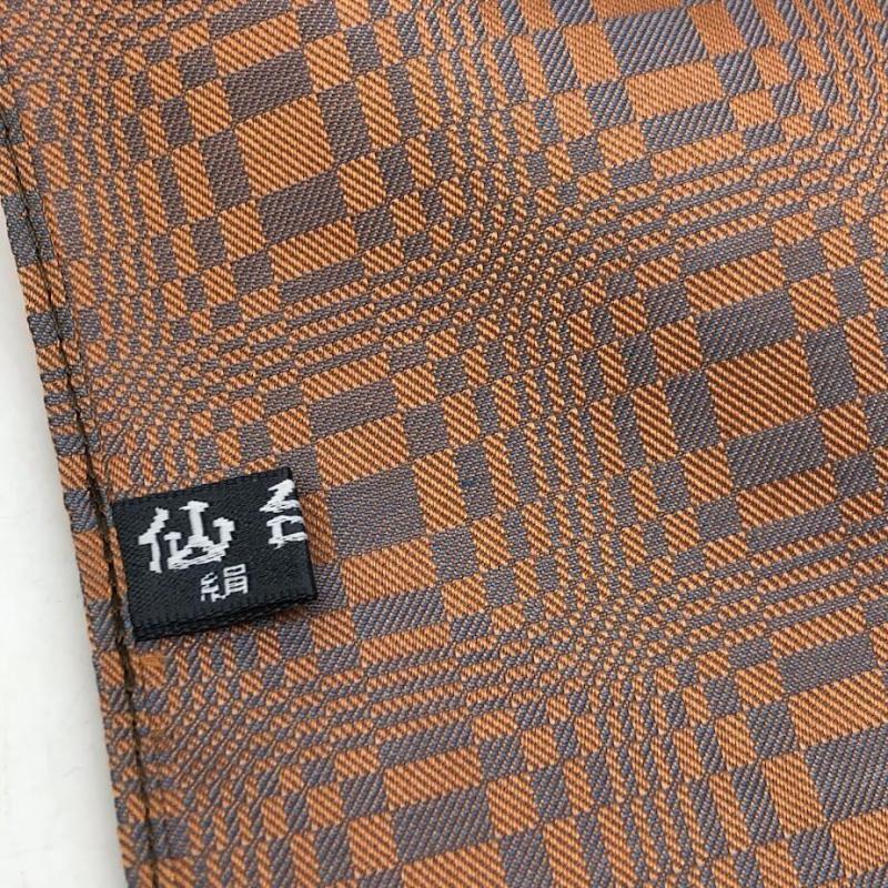 仙台平 八つ橋織 風呂敷 茶系 73×75cm 共箱入り 仙臺平 慶事 吉祥文様 和柄 和小物 和風 布 ブラウン系