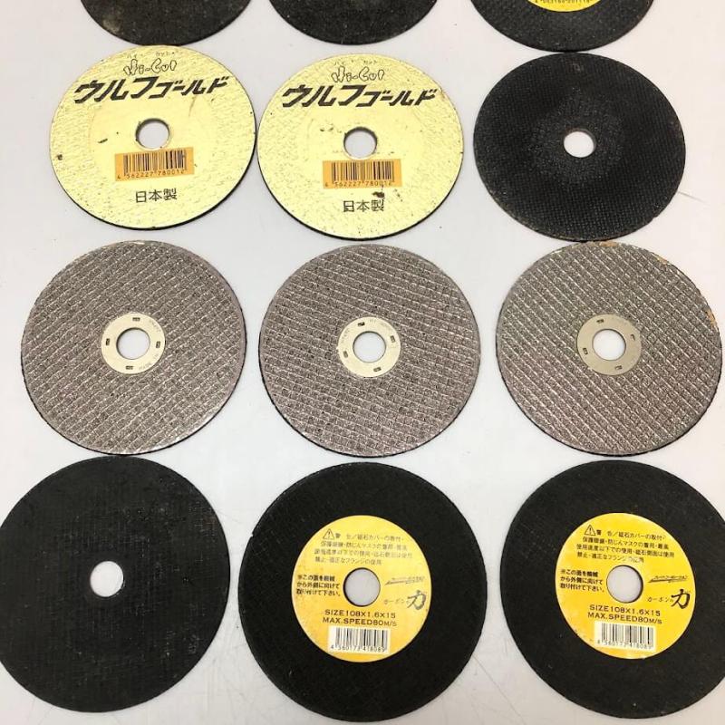 クリックで拡大 切断砥石 15枚セット 100-105mm 金属用 レヂトン ウルフゴールド トカゲ くろべ カーボンの力 - 画像5