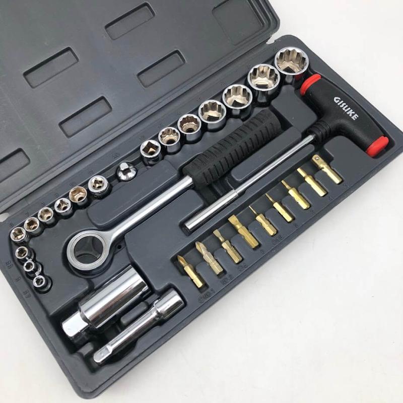 クリックで拡大 家庭用工具3点セット GISUKE ソケットレンチセット30PCS ANEX 8本組ドライバーセット 電工ラバーグリップ 日本製 プロ仕様 - 画像2