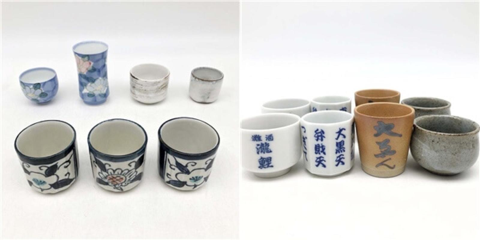 猪口 まとめ売り 30点 レトロ いろいろ 九谷焼 盃 酒器 おちょこ お猪口 陶器 焼物 - 画像5