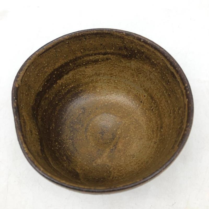 中村与平作 茶碗 桜流水 元箱入 陶器製 伊羅保茶碗 茶道具 抹茶茶碗 抹茶椀 - 画像3
