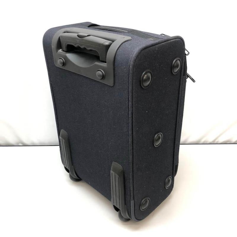 アメリカンツーリスター ソフトキャリーケース 紺 ジッパー式 2輪 南京錠付き 小型 スーツケース ネイビー 旅行バッグ 鞄 キャリーバッグ - 画像2
