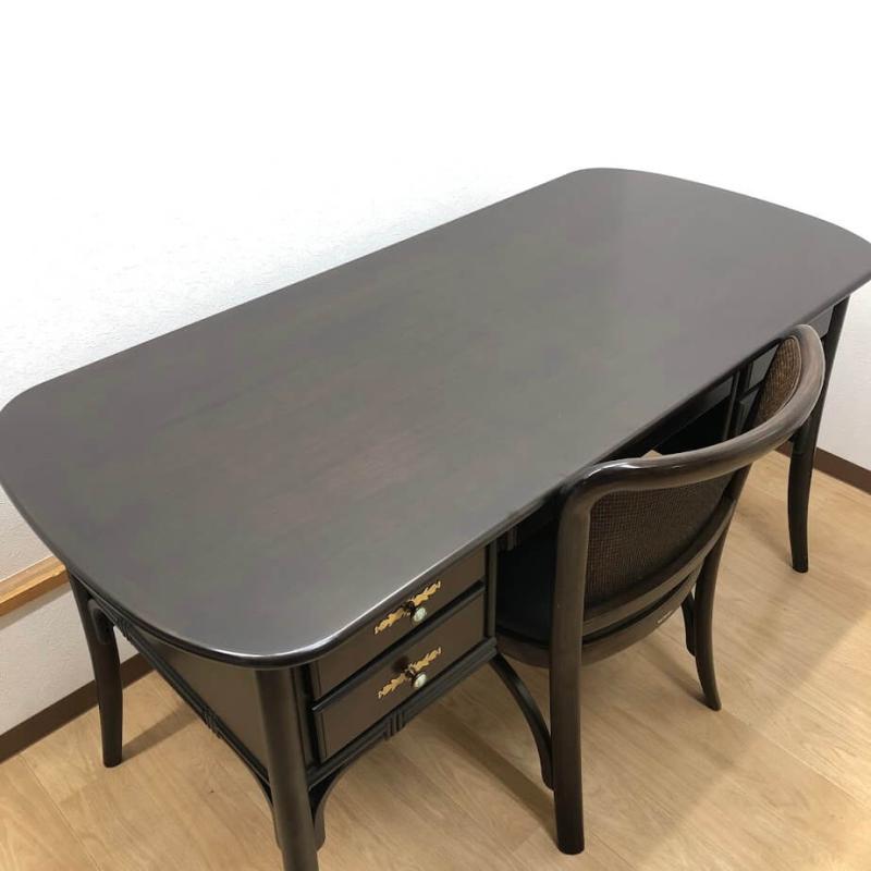 カリモク 書斎机セット デスク＆チェア - 画像2